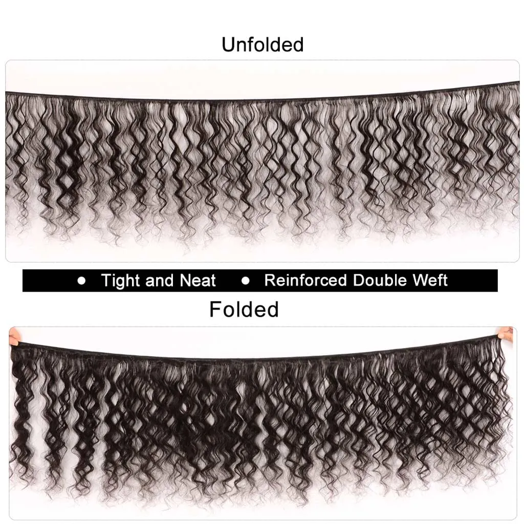10A Loose Deep Wave Brazilian Hair 3 Bundles With Frontal Human Hair
