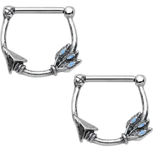 14 Gauge 3/8 Feather Tailed Spear Nipple Clicker Set
