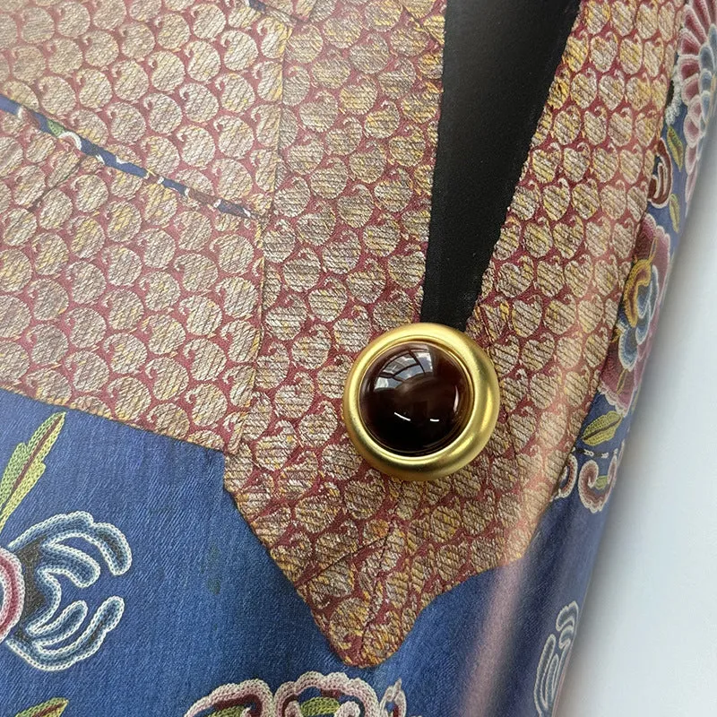 15-22.5mm Golden Agate Color Bead Clothing Buttons 20 Pack