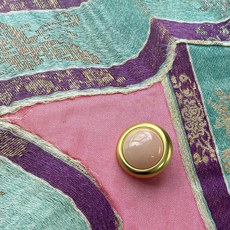 15-22.5mm Golden Agate Color Bead Clothing Buttons 20 Pack