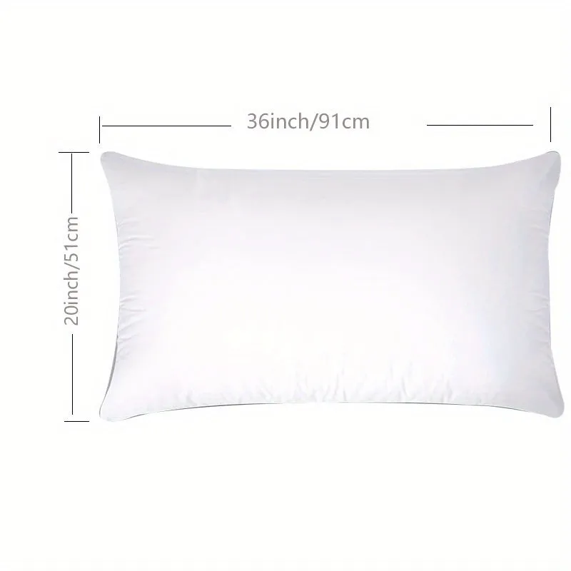1pc Luxurious Duck Down Feather White Pillow Insert - Soft Fabric Cover, Neck Protection, Slow Rebound, Goose Down Filling for Comfortable Sleeping, Hypoallergenic and Breathable Design