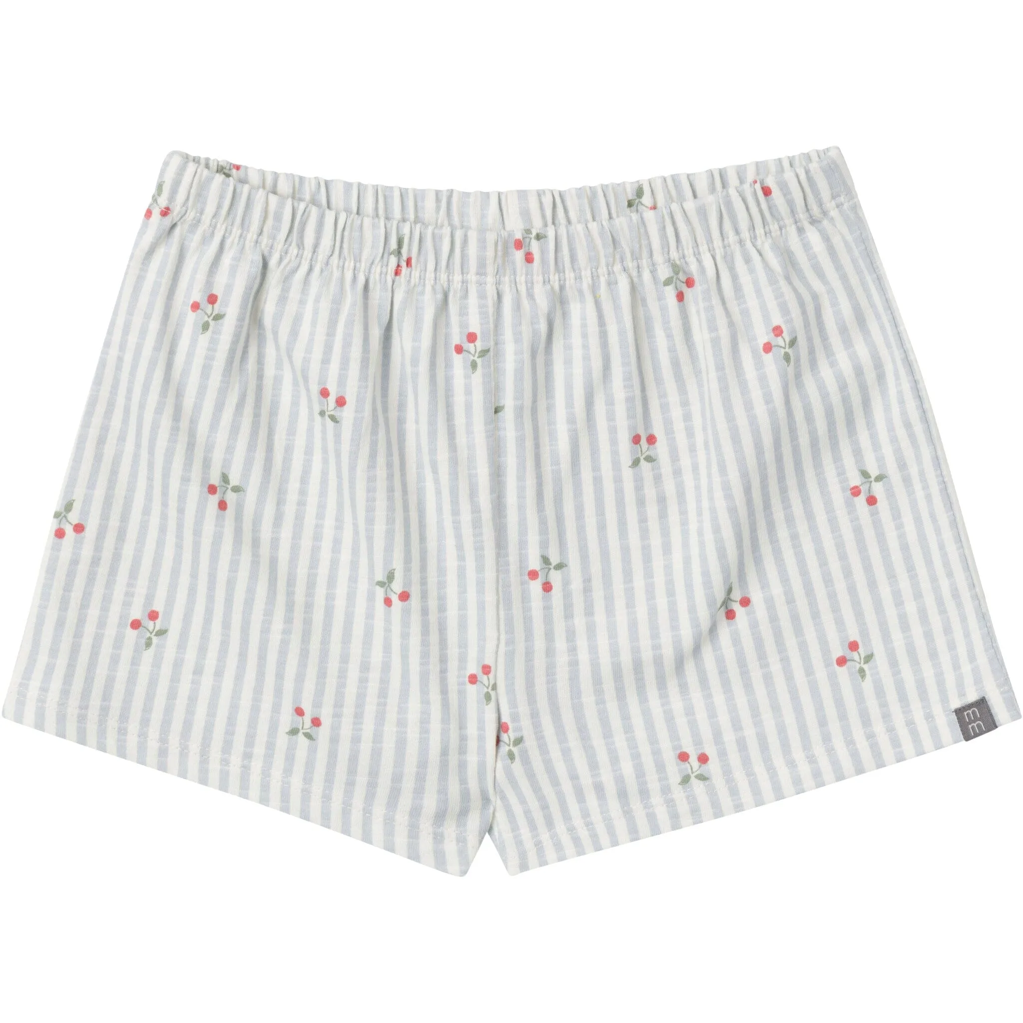 2-Piece Infant & Toddler Girls Cherry Stripes Ruffle Top and Shorts Set
