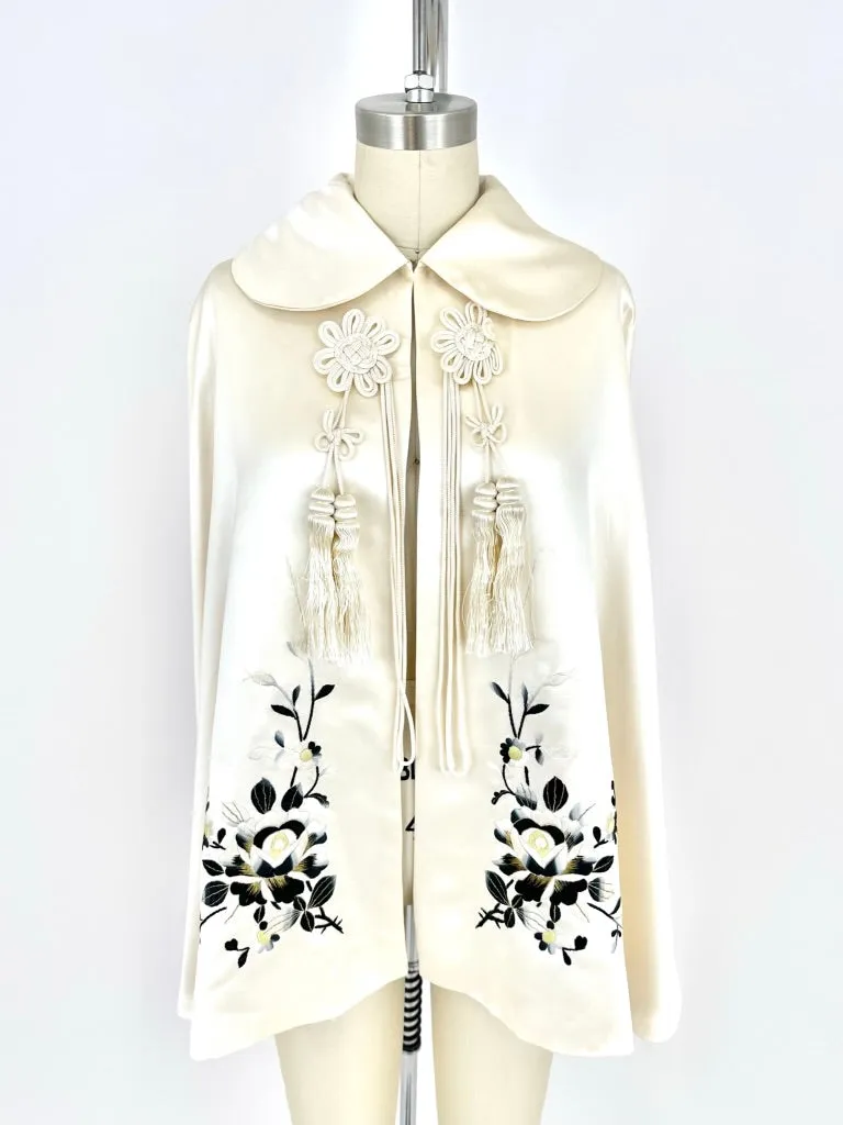 20s Silk Embroidered Cape