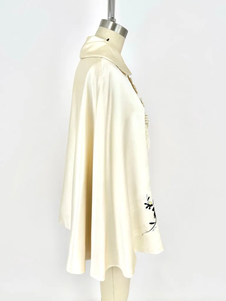 20s Silk Embroidered Cape