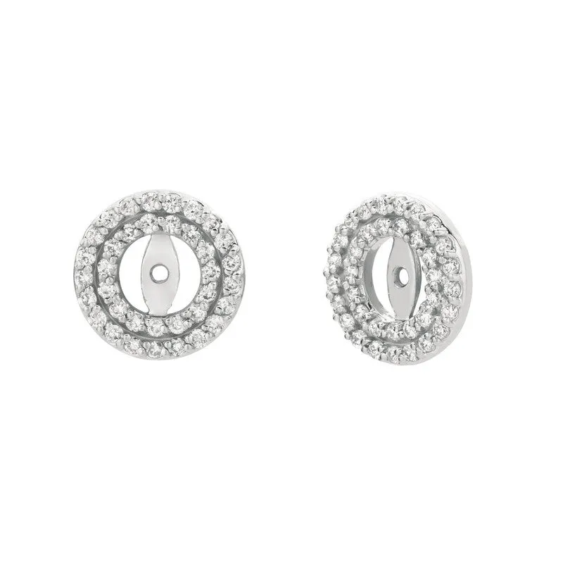 4MM DIAMOND EARRING JACKETS 14K GOLD (0.52 CTW)