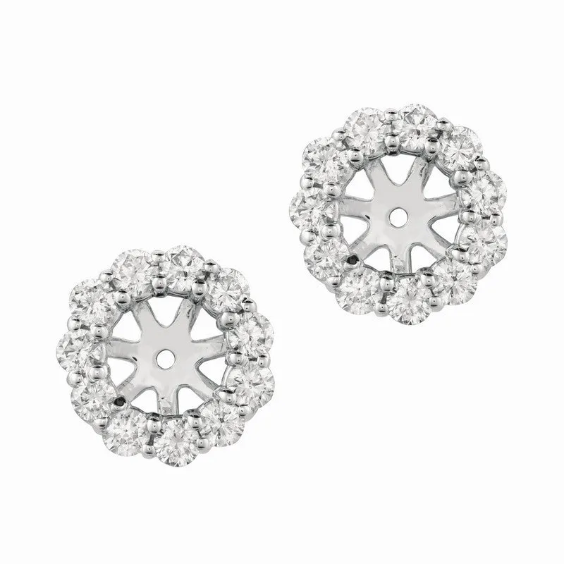 4MM DIAMOND EARRING JACKETS 14K GOLD (1.33 CTW)