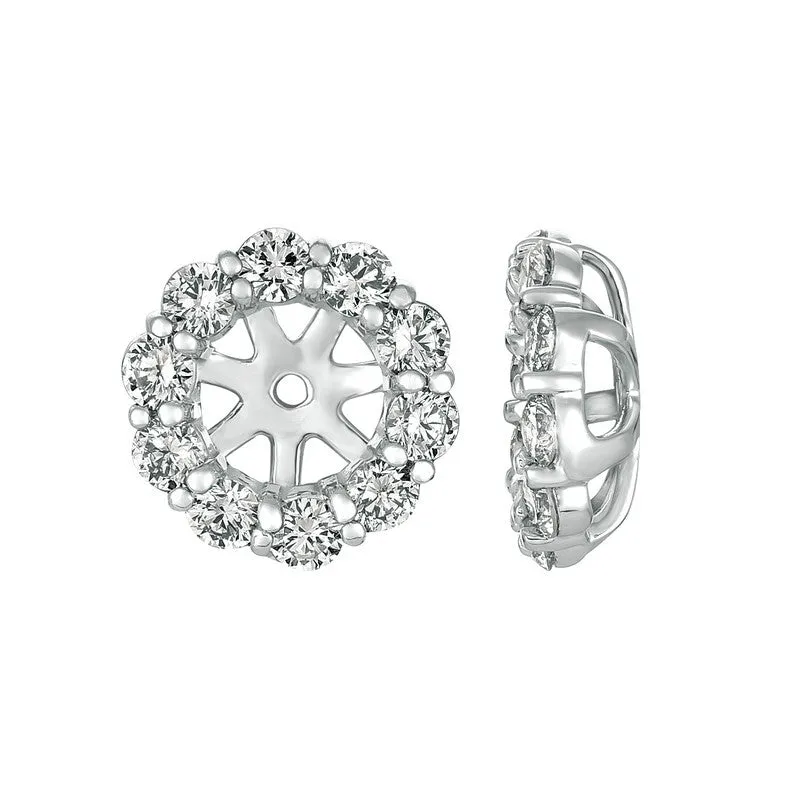 5MM DIAMOND EARRING JACKETS 14K GOLD (1.26 CTW)