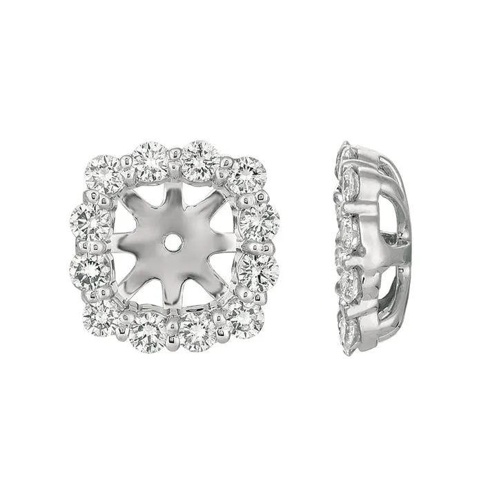 6MM DIAMOND EARRING JACKETS 14K GOLD (0.89 CTW)