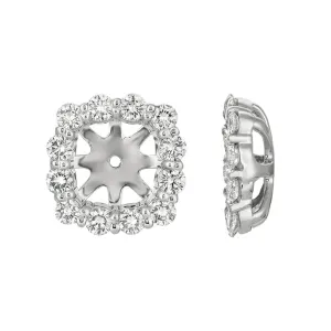 6MM DIAMOND EARRING JACKETS 14K GOLD (0.89 CTW)