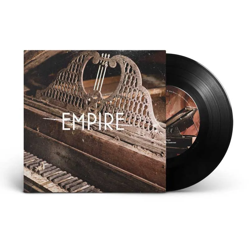 7 inch vinyl packaged in CMYK full colour printed cardboard jacket (no spine)