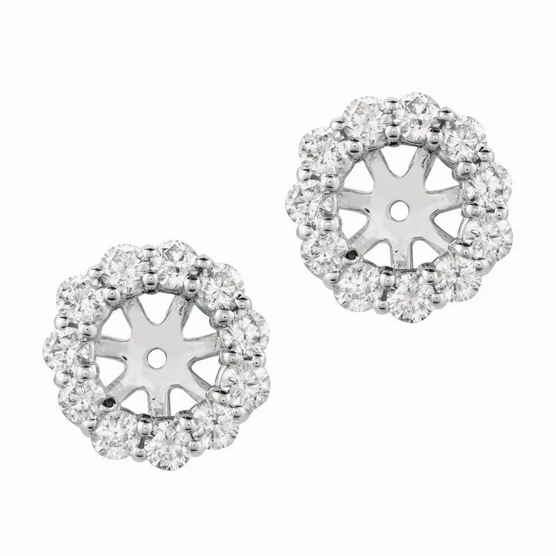 7MM DIAMOND EARRING JACKETS 14K GOLD (1.9 CTW)