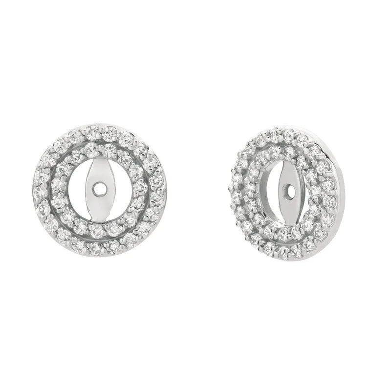 8MM DIAMOND EARRING JACKETS 14K GOLD (0.8 CTW)
