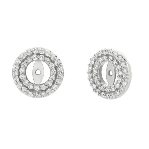 8MM DIAMOND EARRING JACKETS 14K GOLD (0.8 CTW)