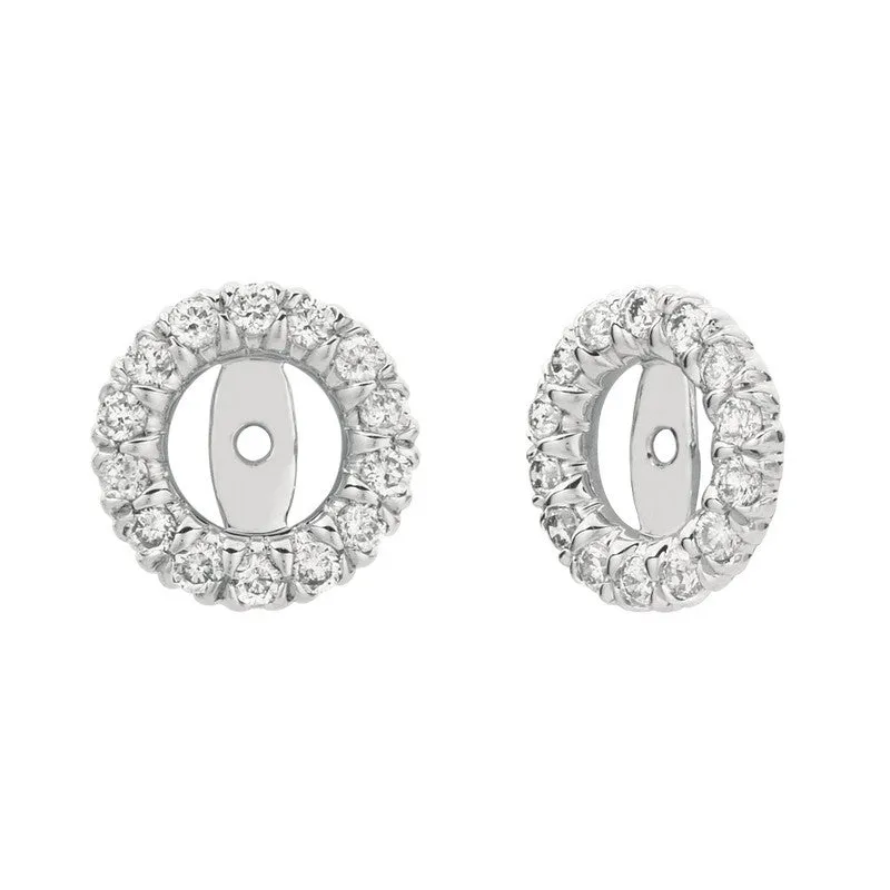 9MM DIAMOND EARRING JACKETS 14K GOLD (0.67 CTW)