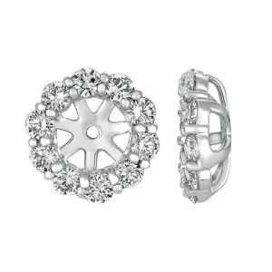9MM DIAMOND EARRING JACKETS 14K GOLD (1.75 CTW)