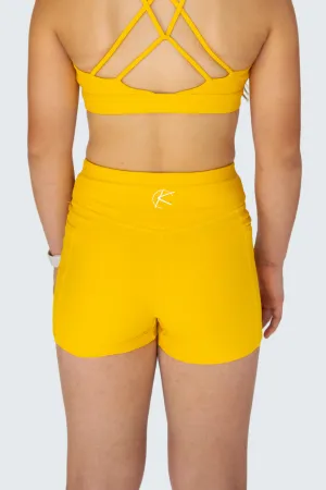 Active Bike Shorts - Pockets (Youth) - Tuscany Yellow
