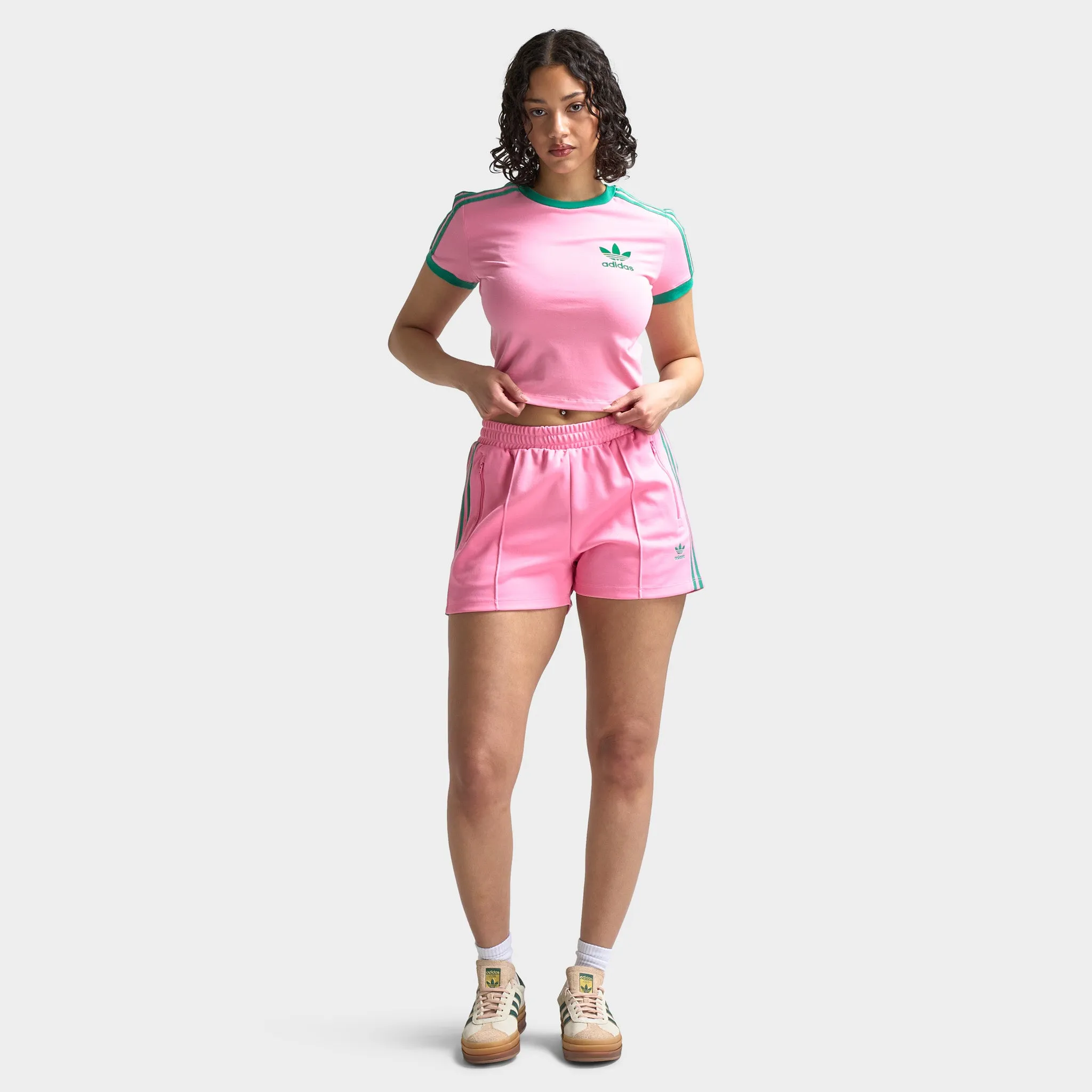 adidas Women's Classic Shorts Bliss Pink / Semi Court Green