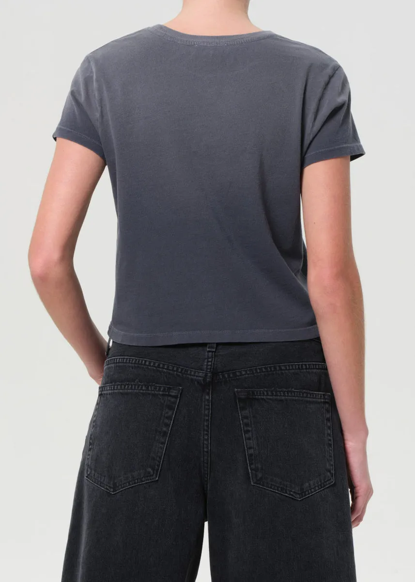 Adine Tee: Shrunken Tee in Windstorm