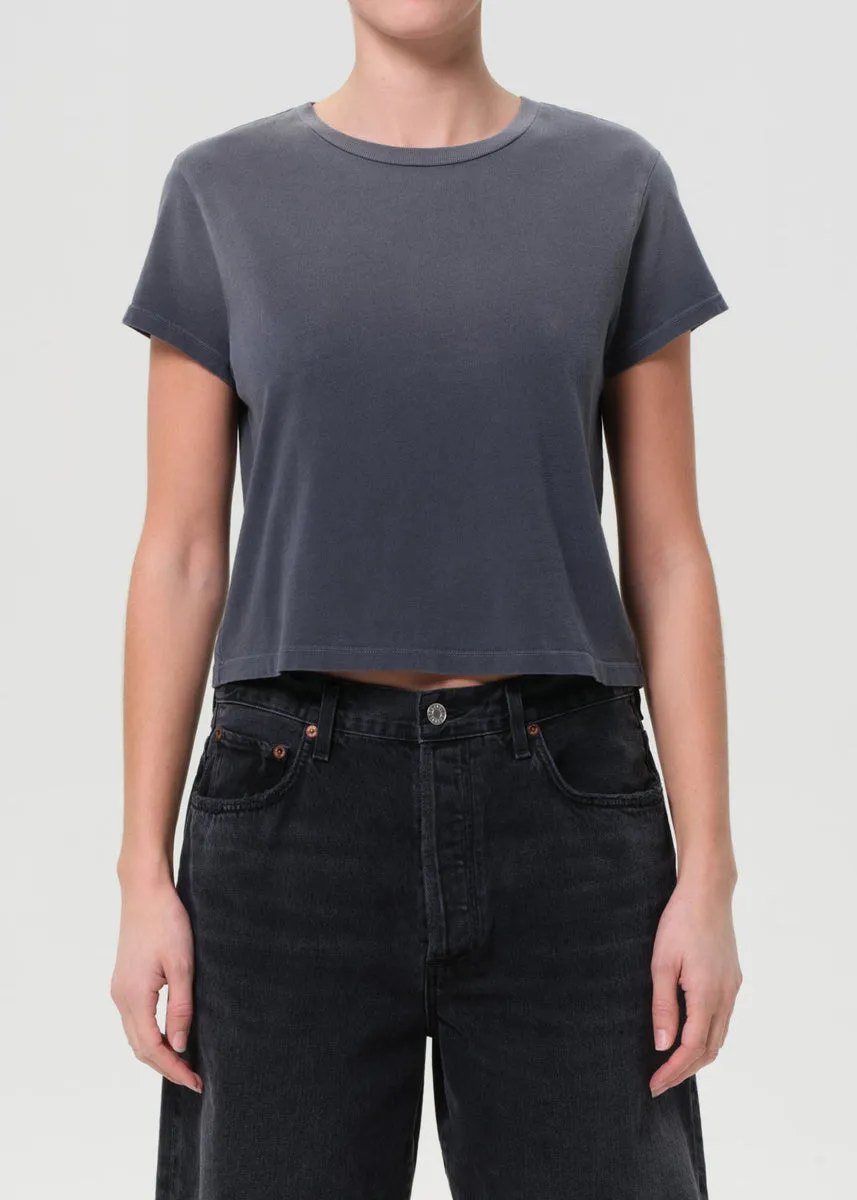 Adine Tee: Shrunken Tee in Windstorm