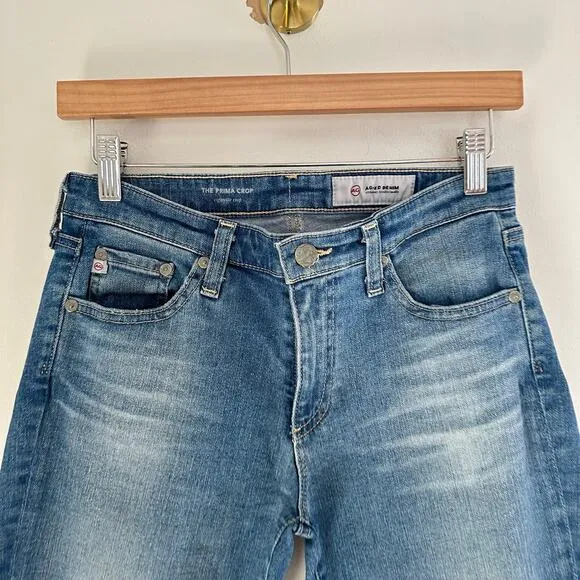 Adriano Goldschmied The Prima Cigarette Crop Mid Rise Jeans Blue 26