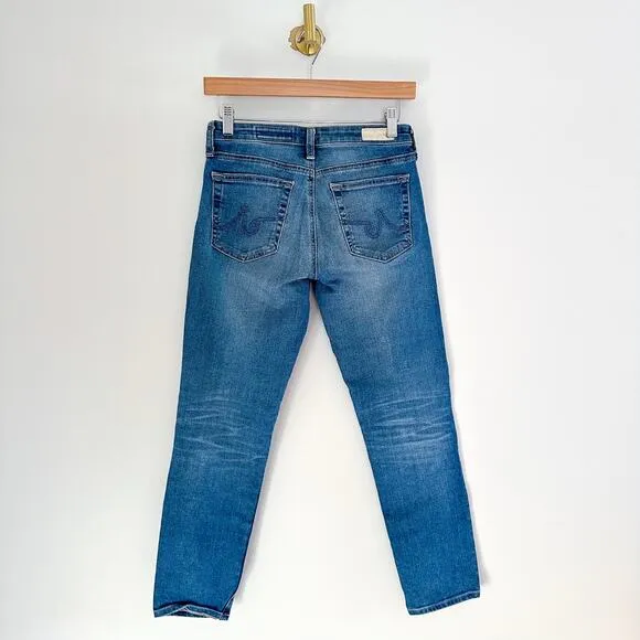 Adriano Goldschmied The Prima Cigarette Crop Mid Rise Jeans Blue 26