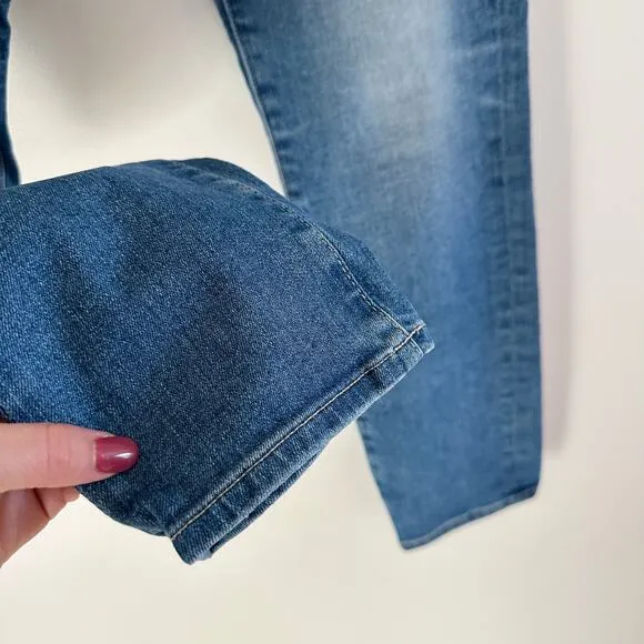 Adriano Goldschmied The Prima Cigarette Crop Mid Rise Jeans Blue 26