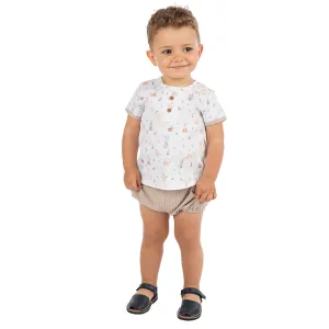 Alber Boys Bunny Shorts Set