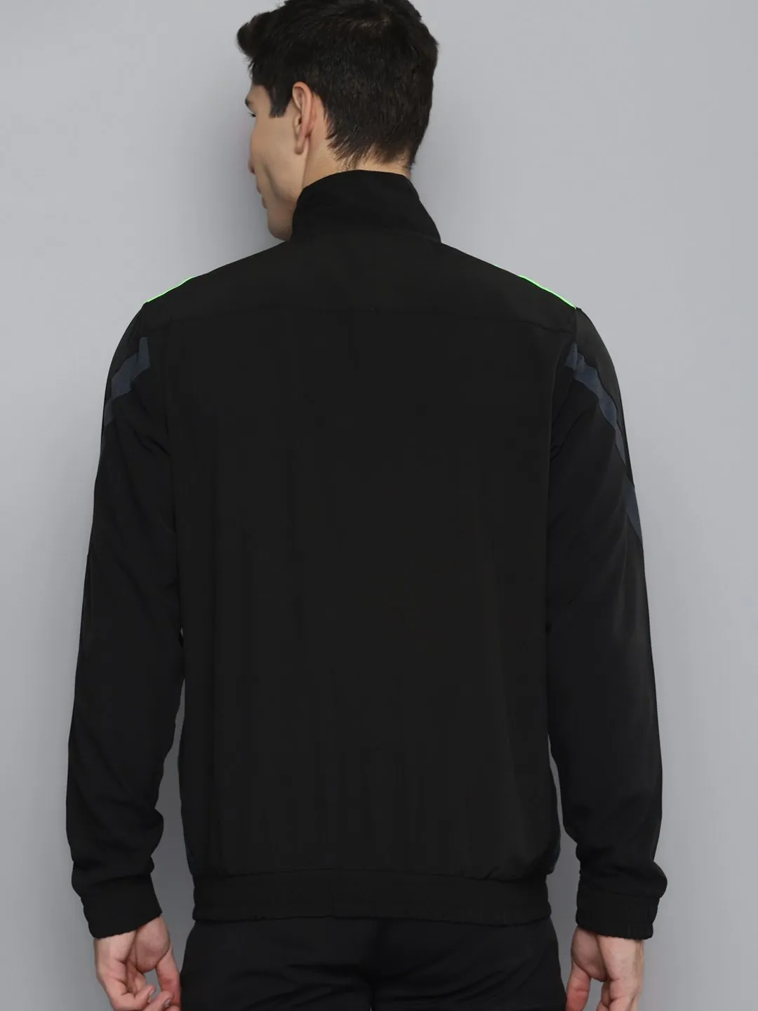 Alcis Men Colorblocked Black Jacket