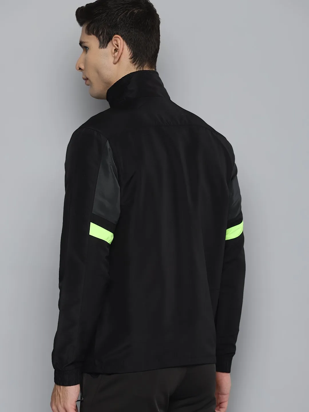 Alcis Men Striped Black Jacket