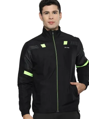 Alcis Men Striped Black Jacket