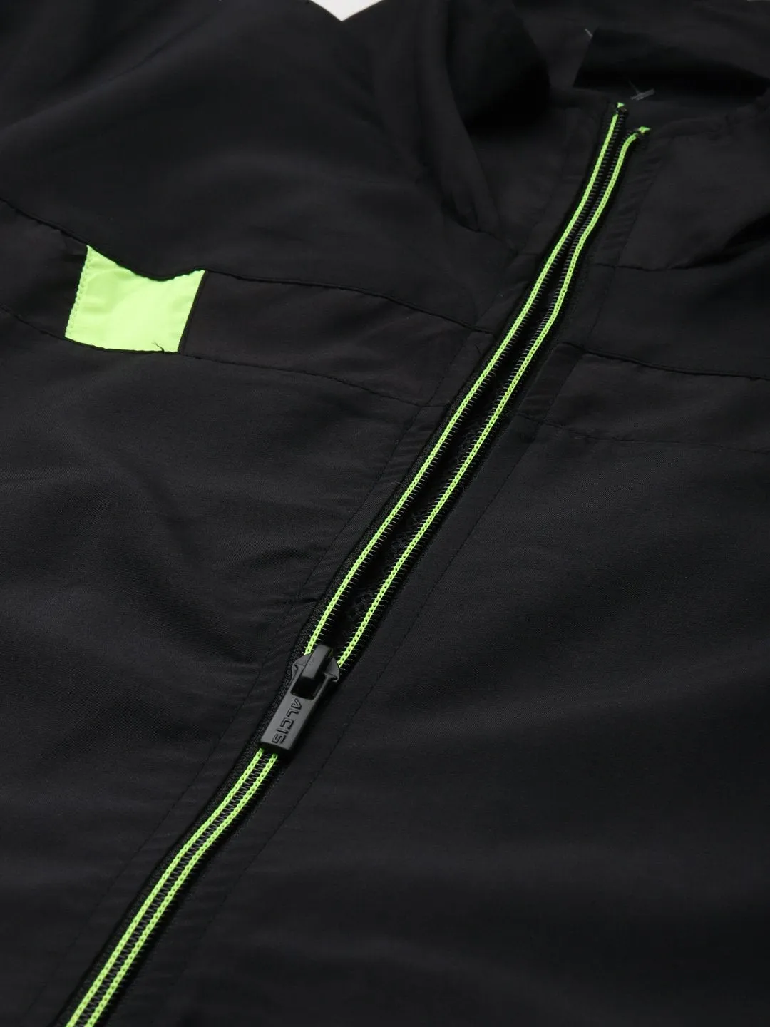 Alcis Men Striped Black Jacket