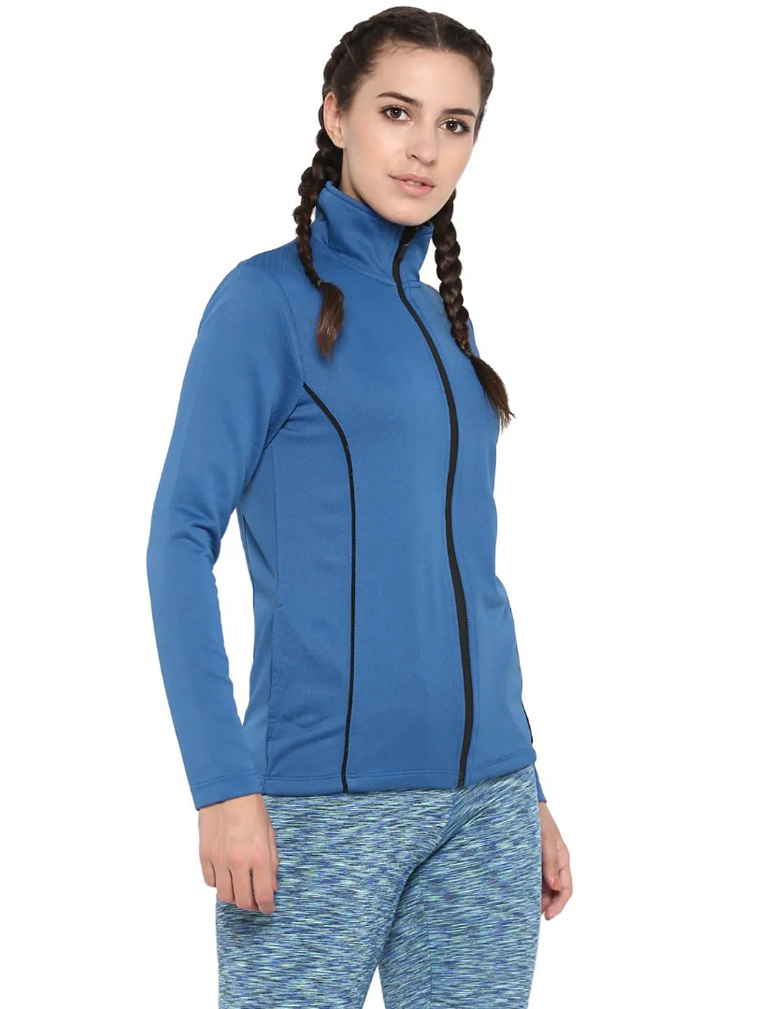 Alcis Women Blue Solid Jackets