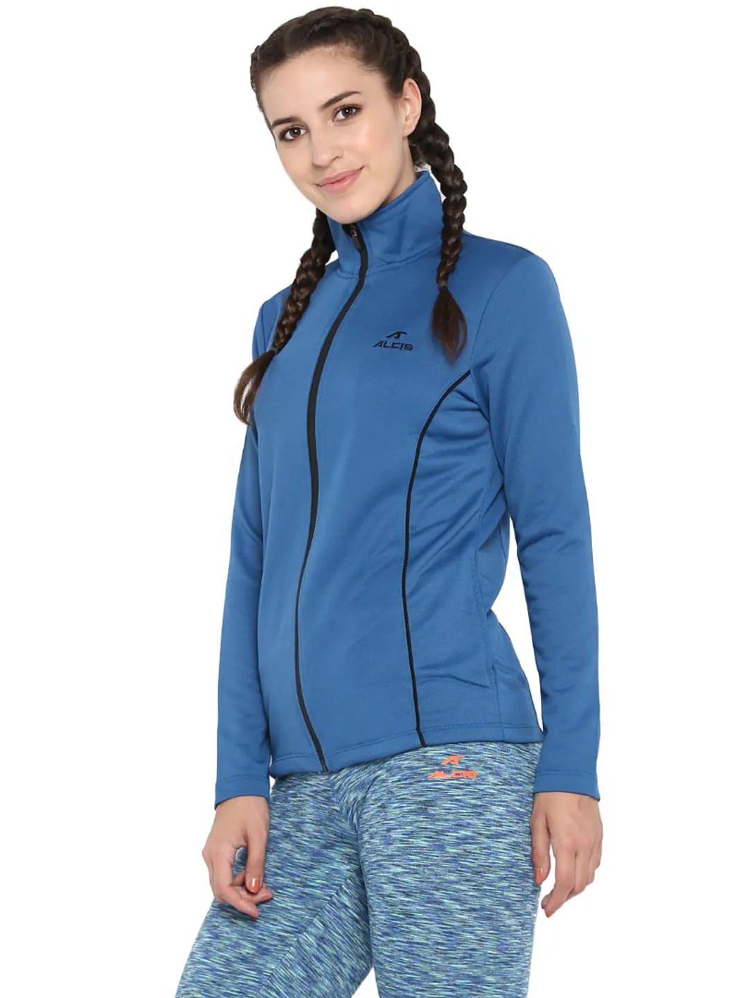 Alcis Women Blue Solid Jackets