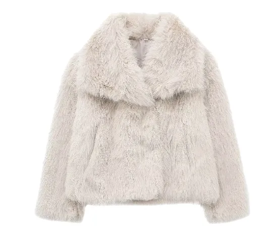 Alice - Pelzige Cropped Winterjacke für Frauen