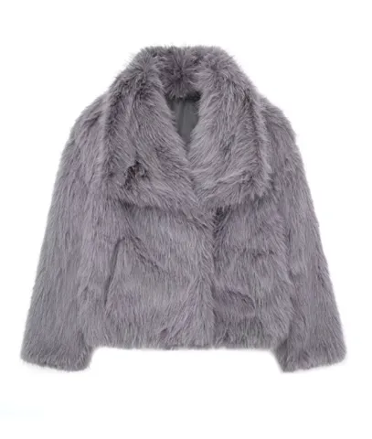 Alice - Pelzige Cropped Winterjacke für Frauen