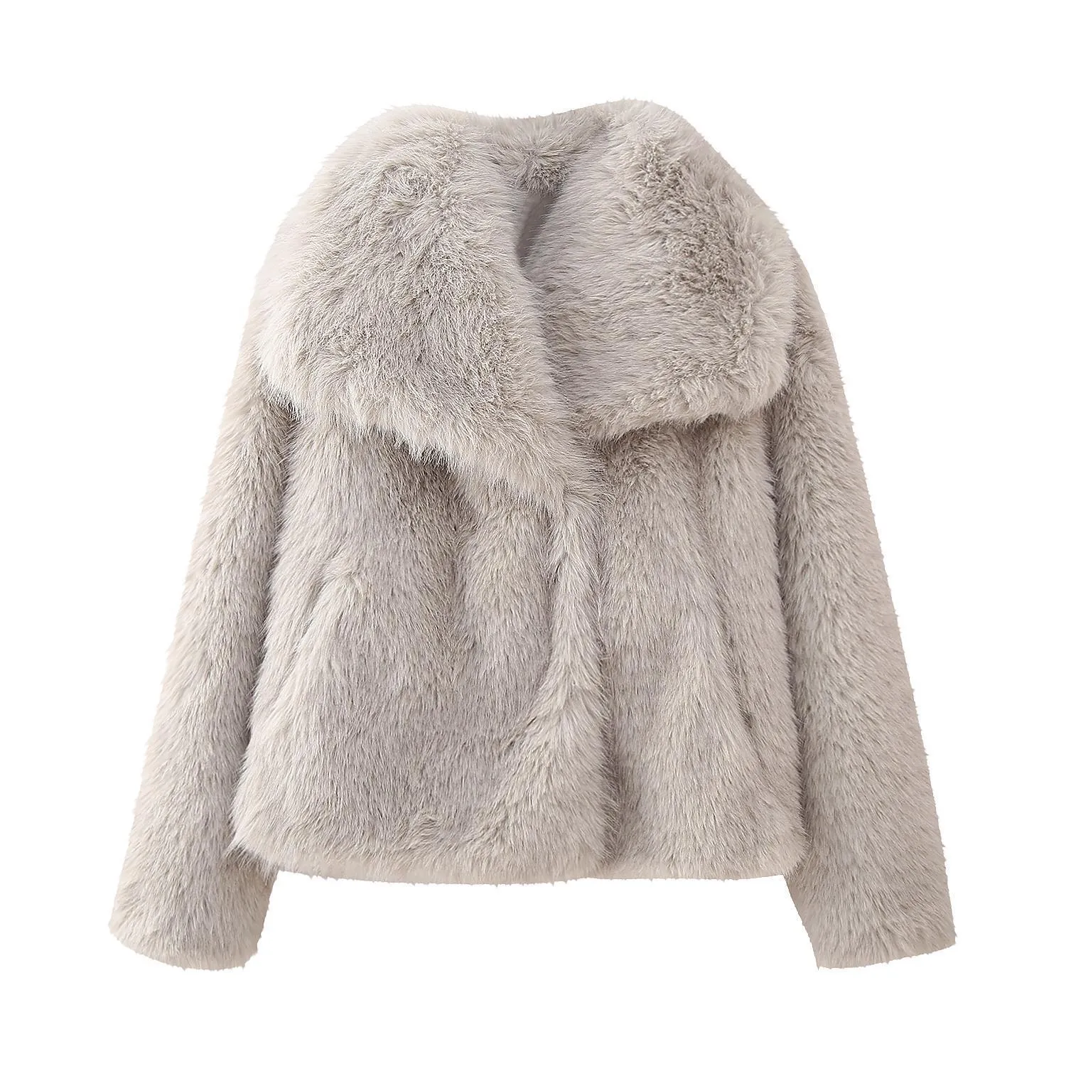 Alice - Pelzige Cropped Winterjacke für Frauen