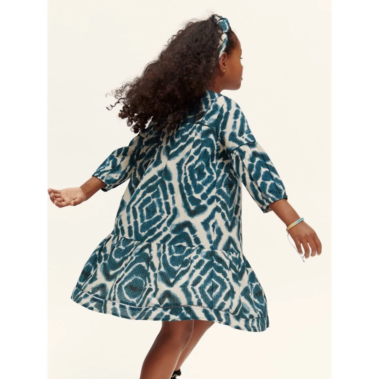 All-Over Printed Ladder Tape Dress