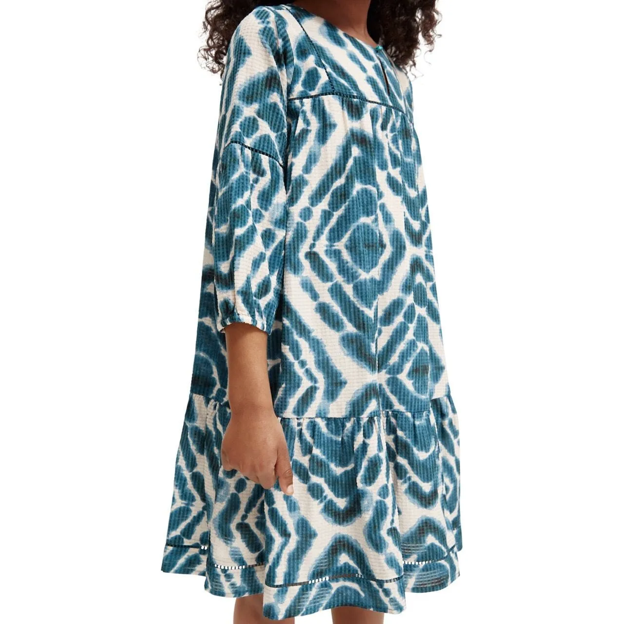 All-Over Printed Ladder Tape Dress