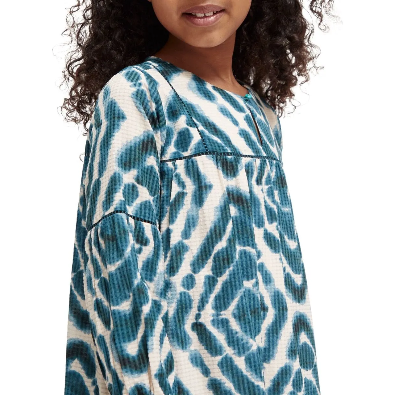 All-Over Printed Ladder Tape Dress