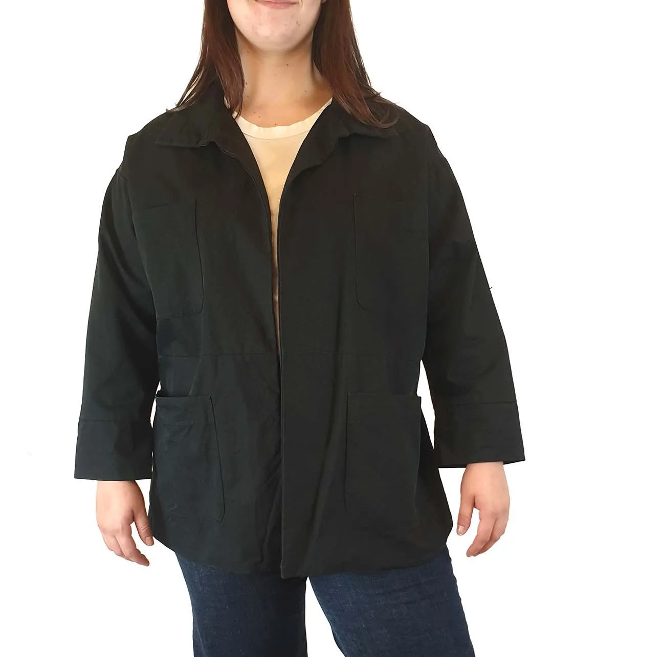 Alpha 60 black 100% cotton jacket size L