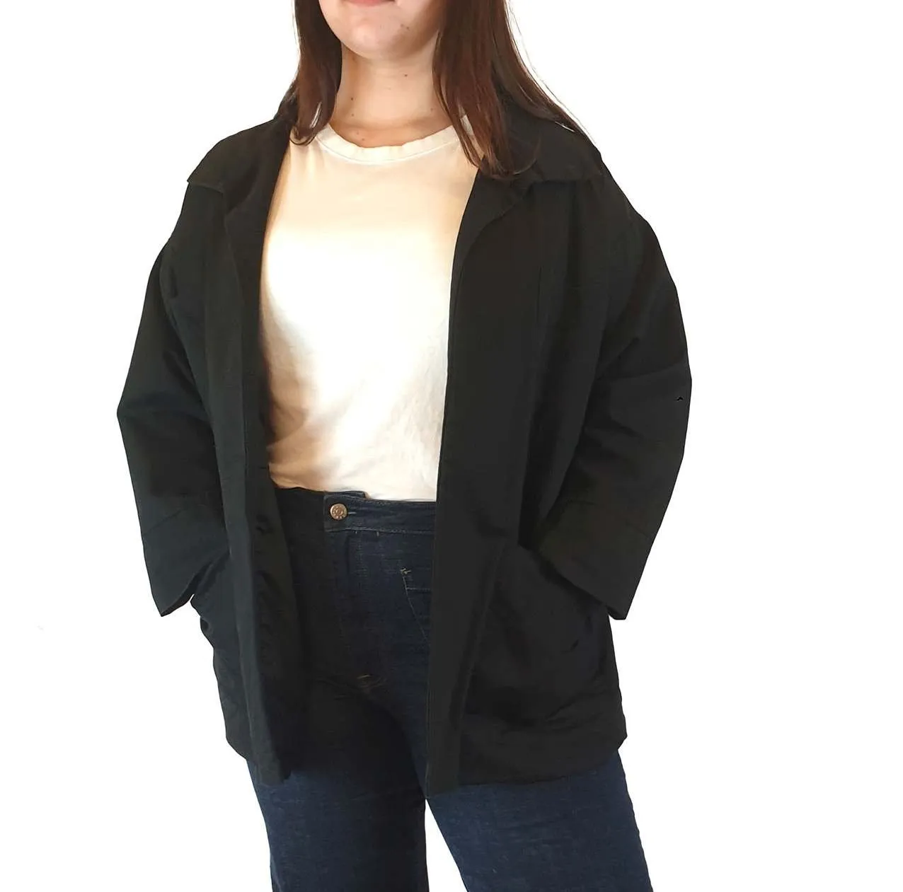 Alpha 60 black 100% cotton jacket size L