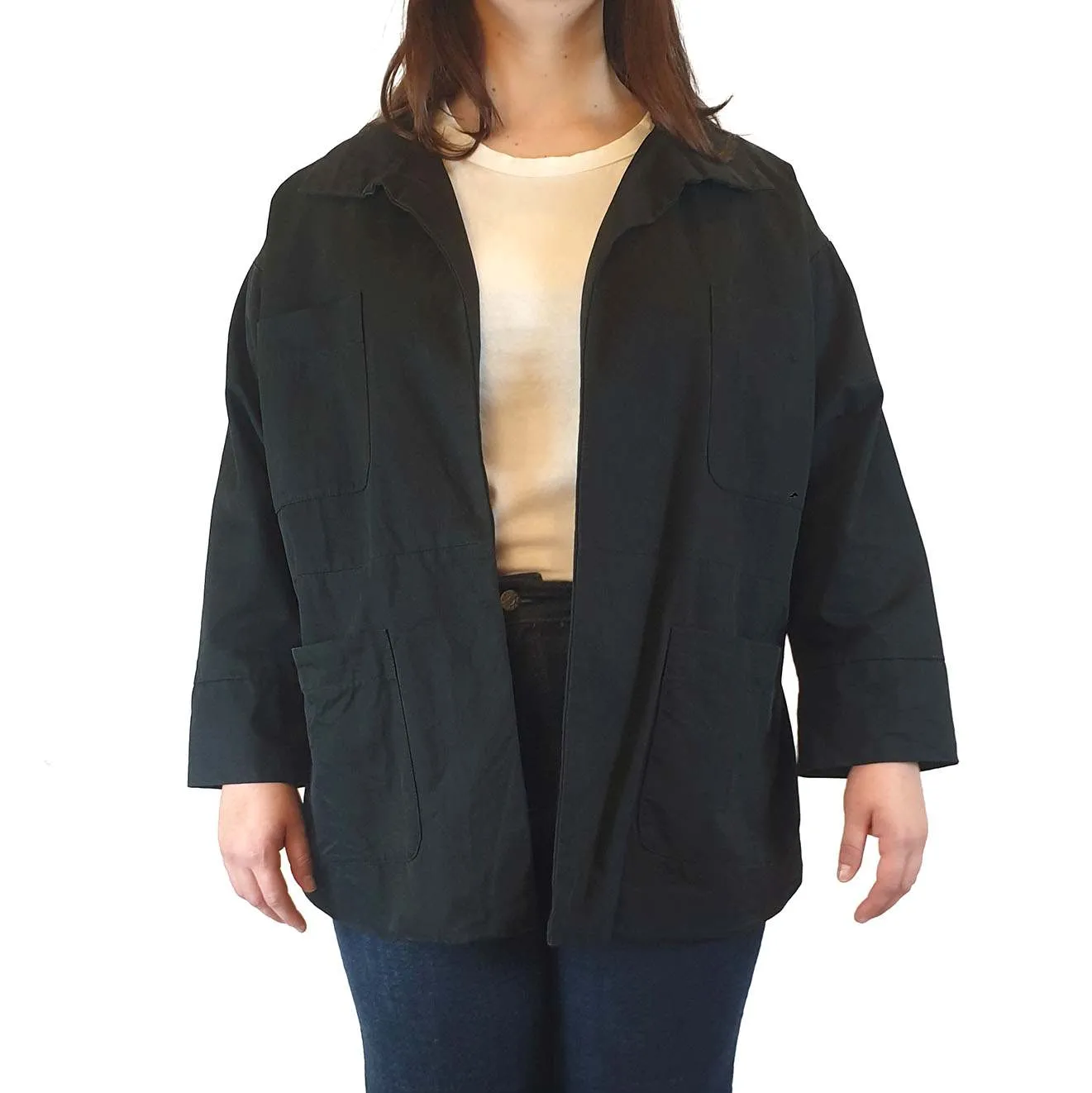 Alpha 60 black 100% cotton jacket size L