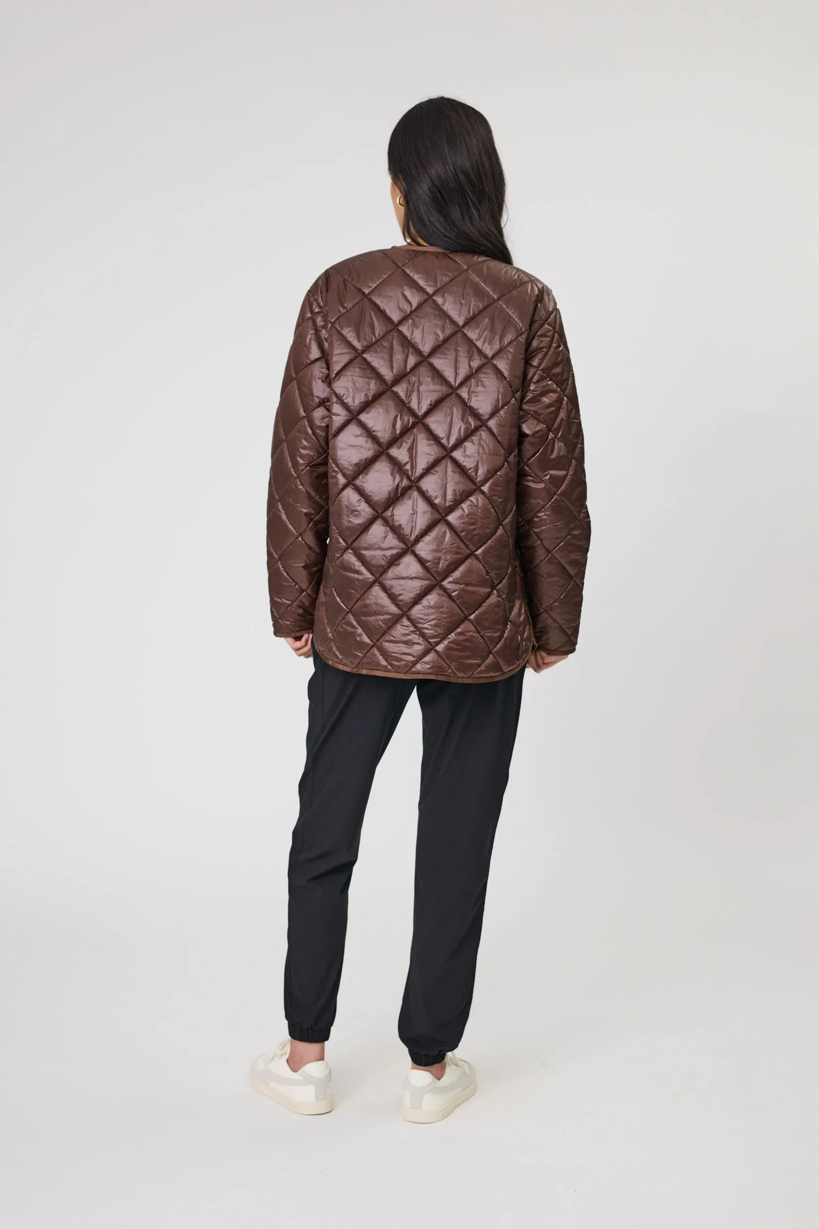 Alpine Quilted Jacket - Espresso