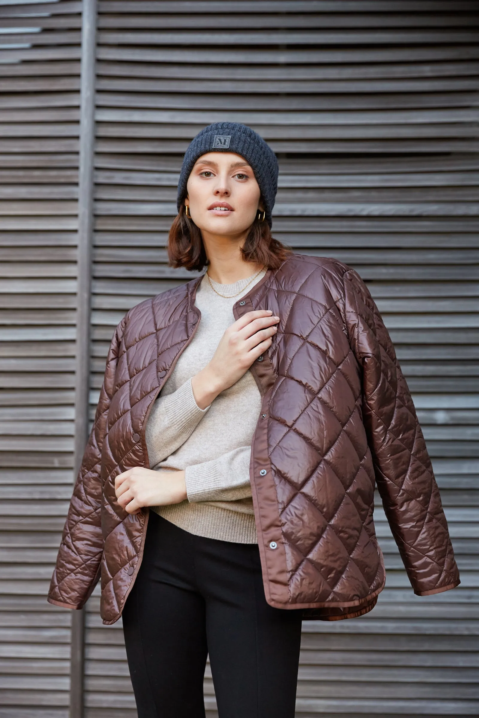 Alpine Quilted Jacket - Espresso