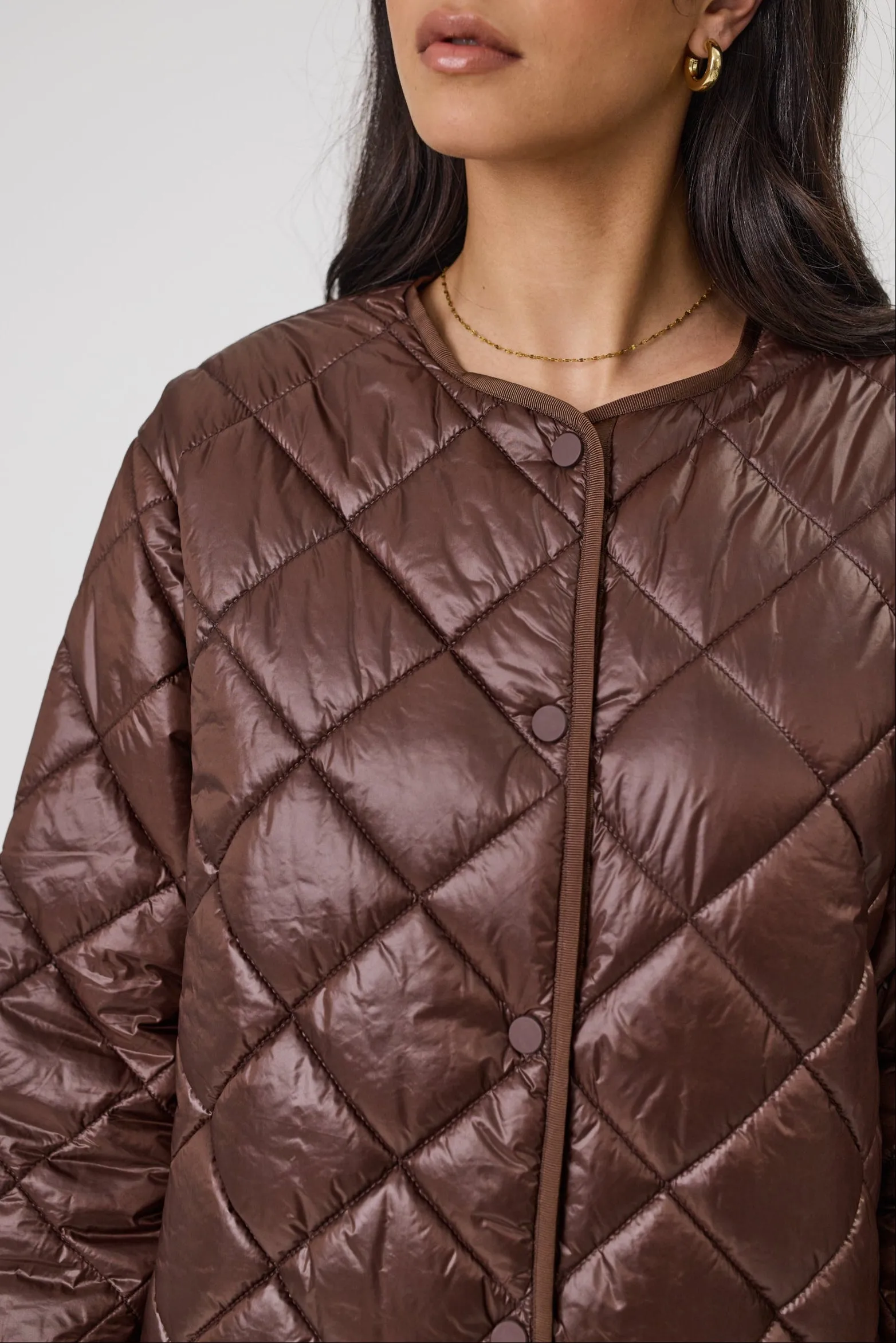 Alpine Quilted Jacket - Espresso