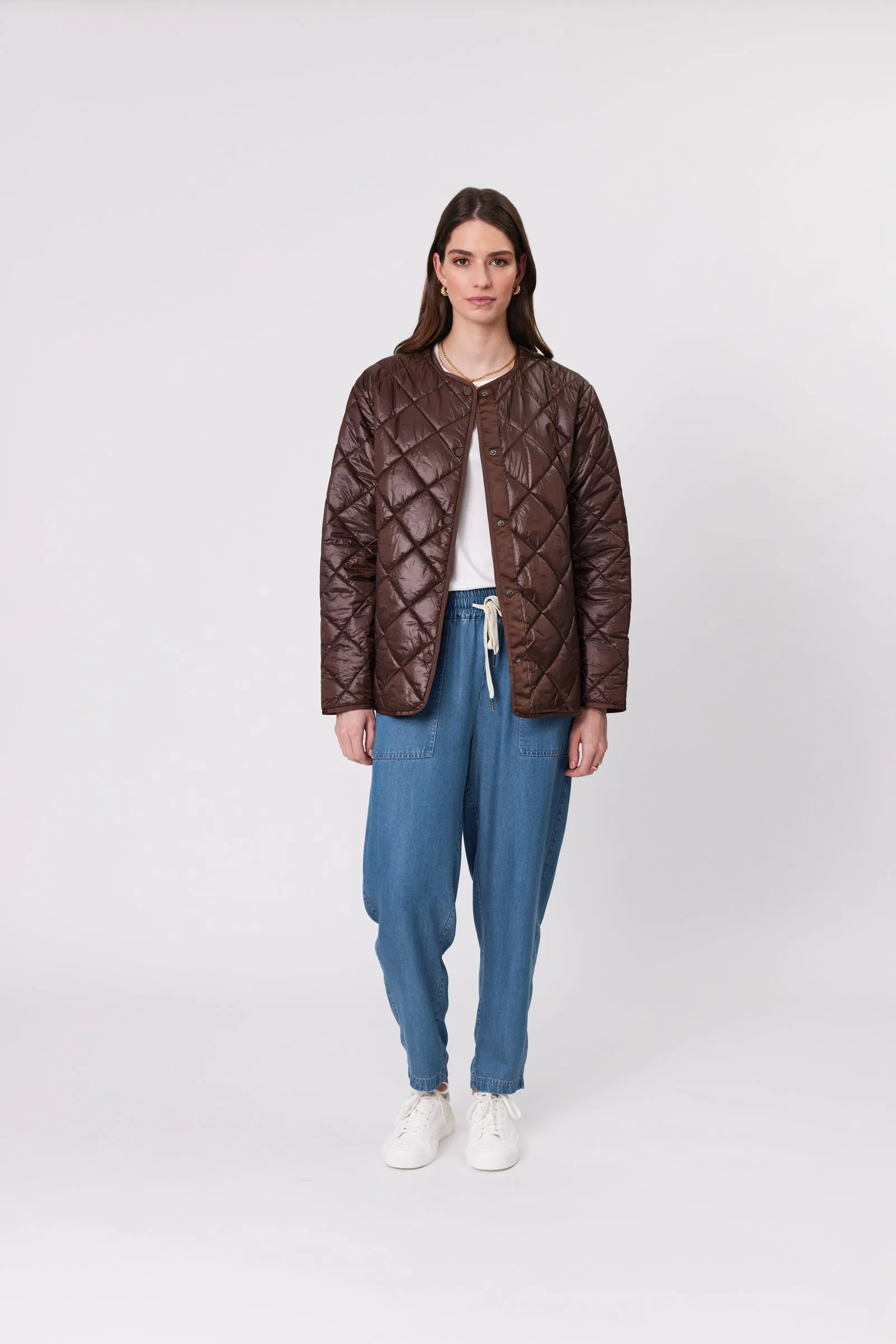 Alpine Quilted Jacket - Espresso