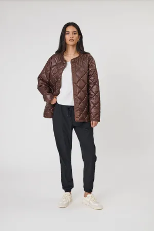 Alpine Quilted Jacket - Espresso