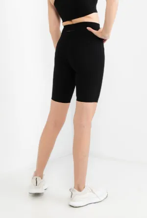 Amber Women Biker Shorts (Black)
