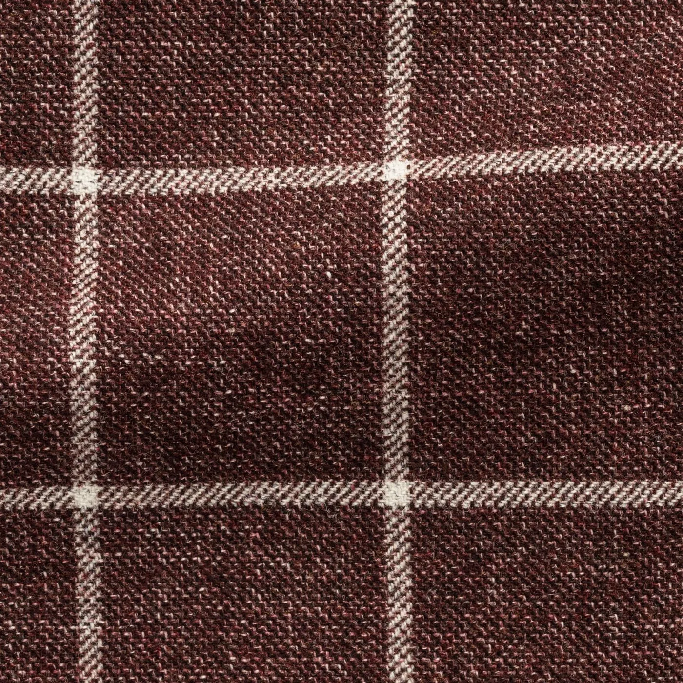 Angelico Burgundy Wouliné with White Windowpane