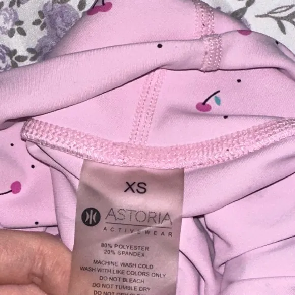 astoria pink cherry yoga shorts